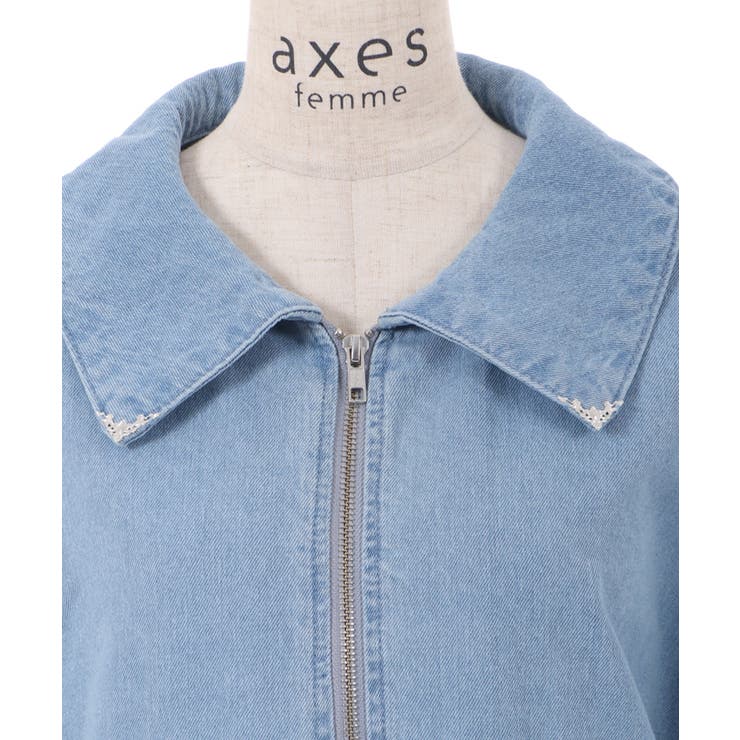 オーバーシルエットデニムJK[品番：IGAW0003438]｜axes femme 
