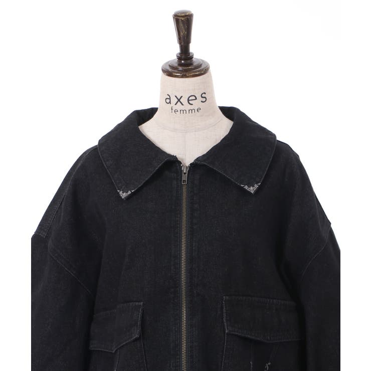 オーバーシルエットデニムJK[品番：IGAW0003438]｜axes femme 
