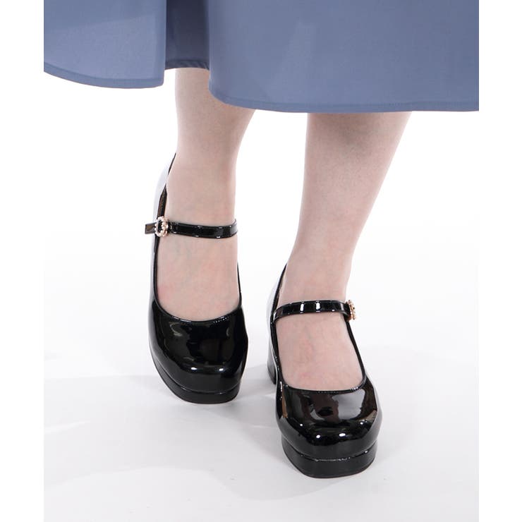 パールバックルおでこパンプス[品番：IGAW0002066]｜axes femme