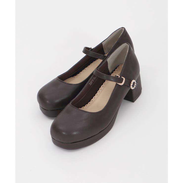 パールバックルおでこパンプス[品番：IGAW0002066]｜axes femme