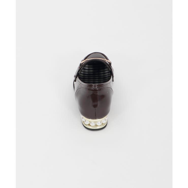 新品未使用タグ付　アクシーズファム　パールヒールローファー　黒　Mサイズ axes femme（アクシーズファム）の「パールヒールローファー