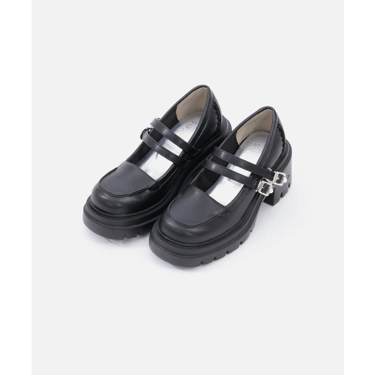 2連ストラップ厚底シューズ[品番：IGAW0004763]｜axes femme