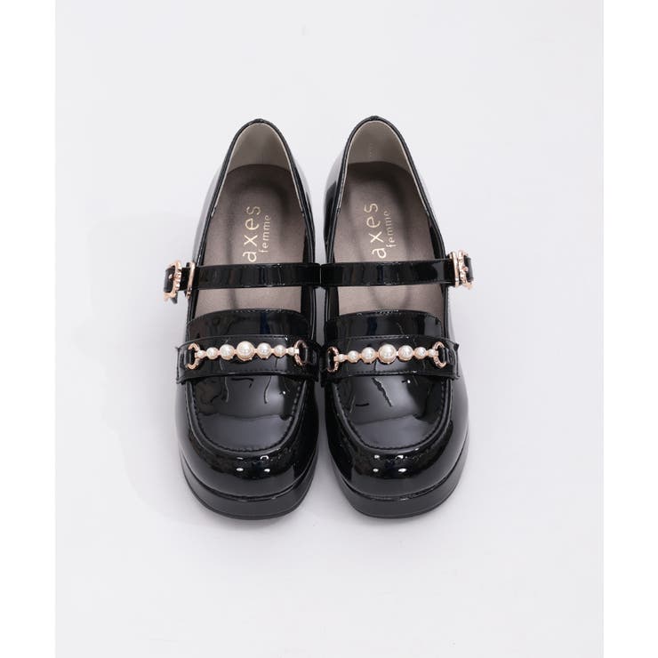 ストラップ付ローファー[品番：IGAW0001317]｜axes femme
