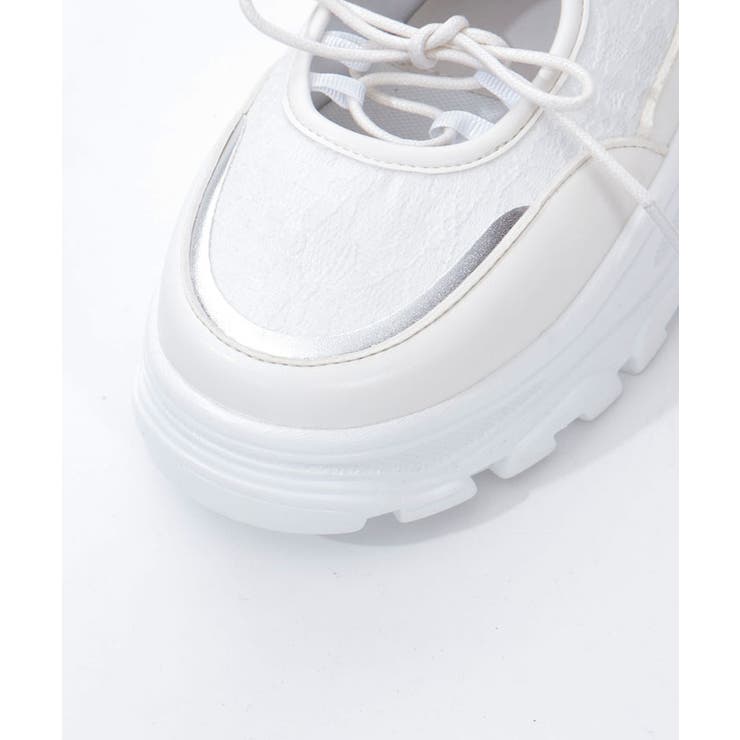 レース使いオープンスニーカー[品番：IGAW0006733]｜axes femme