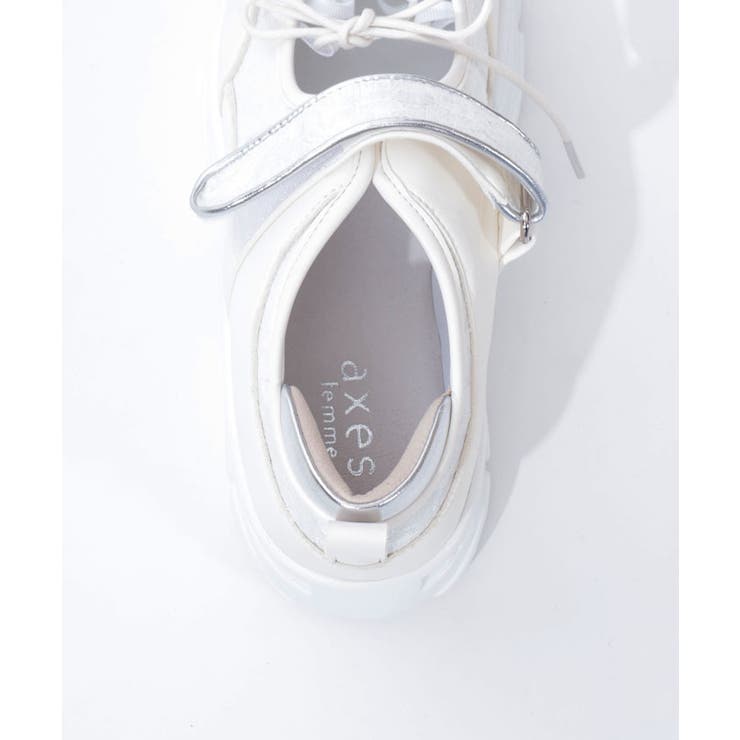 レース使いオープンスニーカー | axes femme | 詳細画像6 