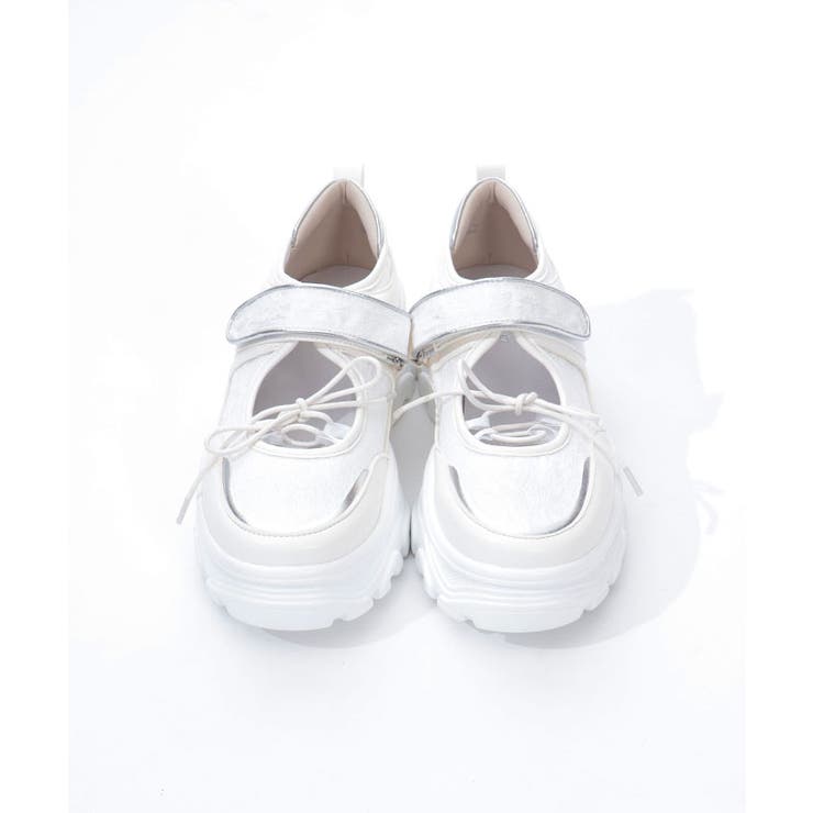 レース使いオープンスニーカー[品番：IGAW0006733]｜axes femme