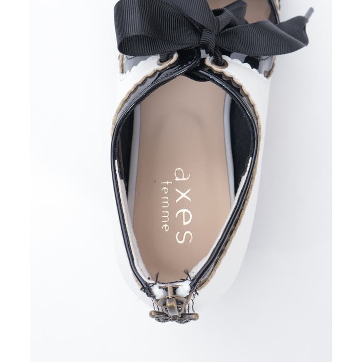 配色カット甲あきパンプス | axes femme | 詳細画像10 