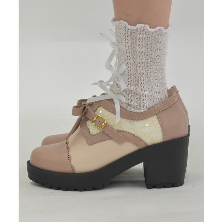 配色リボン×レースシューズ | axes femme | 詳細画像4 