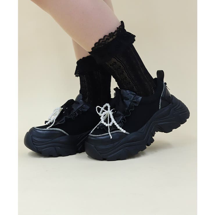 パールチャーム付きスニーカー | axes femme | 詳細画像3 