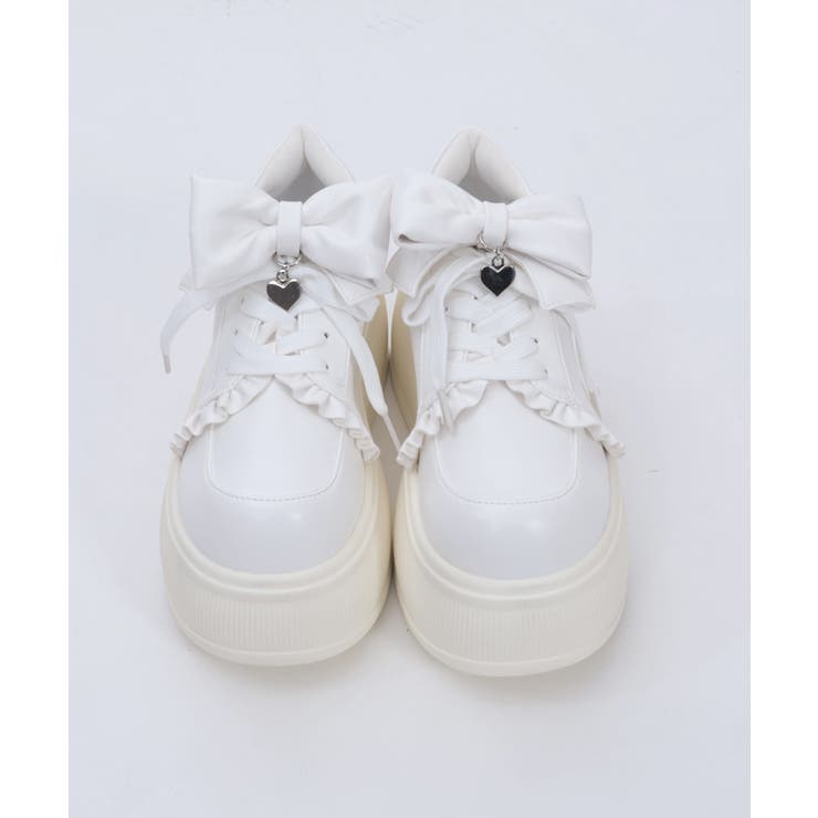 リボン付き合皮厚底スニーカー | axes femme | 詳細画像19 