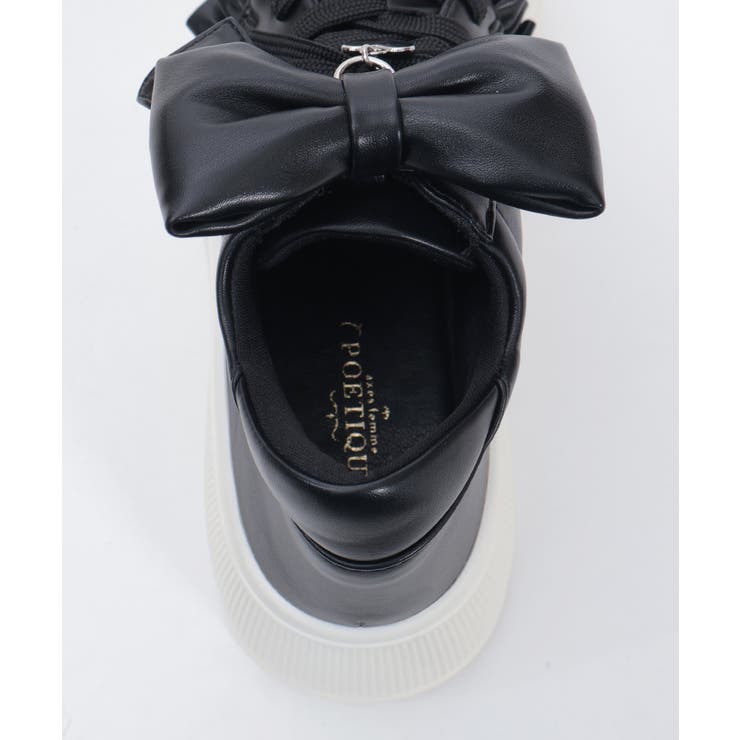 リボン付き合皮厚底スニーカー | axes femme | 詳細画像25 