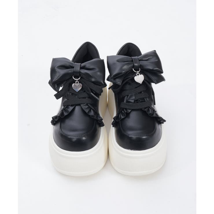 リボン付き合皮厚底スニーカー | axes femme | 詳細画像27 