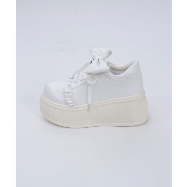 リボン付き合皮厚底スニーカー | axes femme | 詳細画像8 