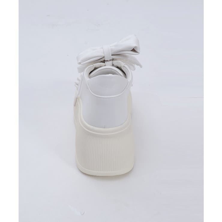 リボン付き合皮厚底スニーカー | axes femme | 詳細画像9 