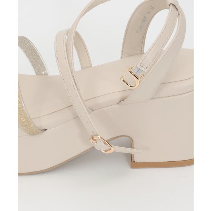 シフォン×グリッターサンダル[品番：IGAW0005072]｜axes femme