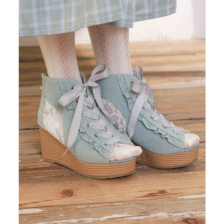 ブルー | レースアップブーサン | axes femme