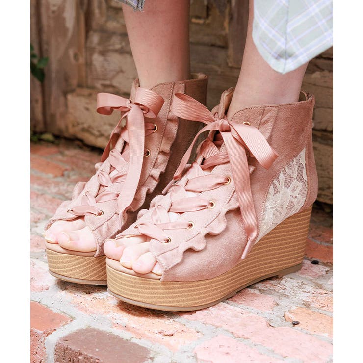 ベージュ | レースアップブーサン | axes femme