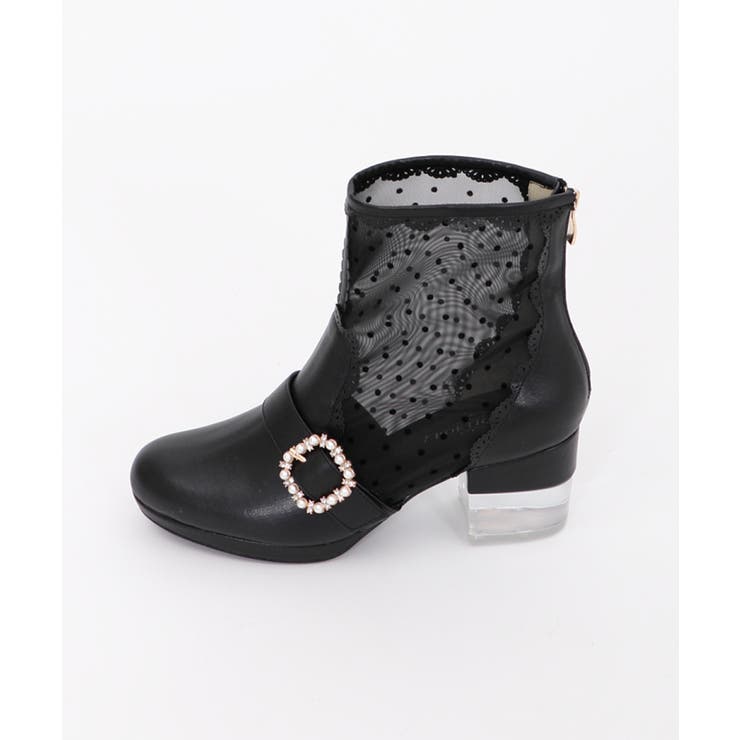 バックル付チュールブーツ[品番：IGAW0001416]｜axes femme
