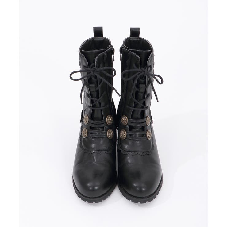 axes femme ナポレオン レースアップブーツ 黒 ブラック 新品 axes femme（アクシーズファム）の「ナポレオンレースアップ