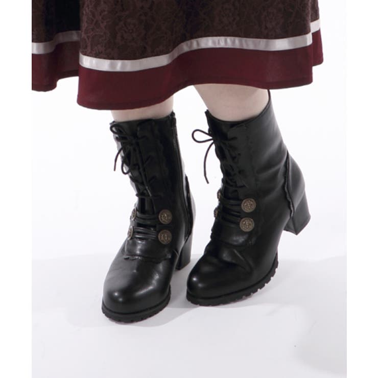 axes femme ナポレオン レースアップブーツ 黒 ブラック 新品 axes femme（アクシーズファム）の「ナポレオンレースアップ