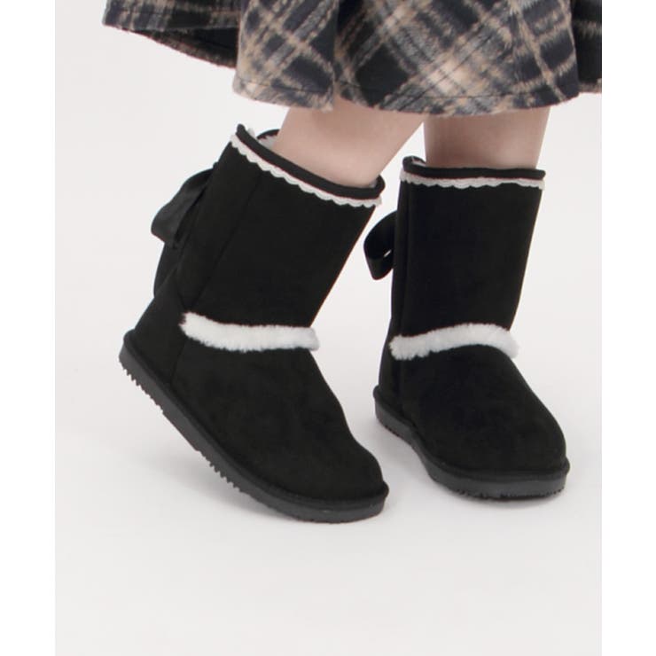 バックリボンムートンブーツ[品番：IGAW0002295]｜axes femme