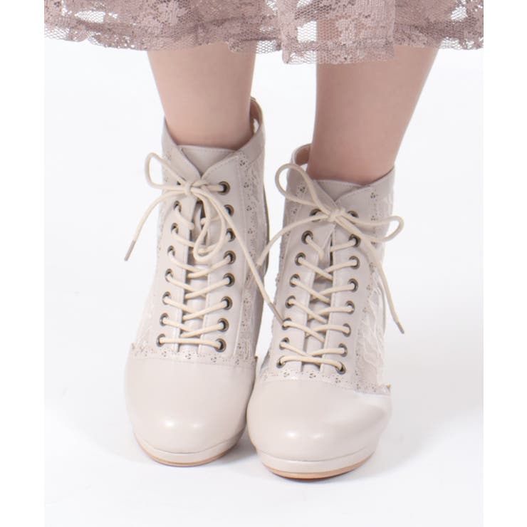 チュールレースアップブーツ[品番：IGAW0005169]｜axes femme（アクシーズファム）のレディース ファッション通販｜SHOPLIST（ショップリスト）