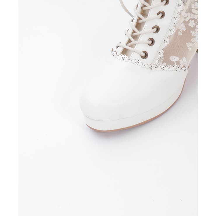 レース切替編み上げブーツ[品番：IGAW0005924]｜axes femme  