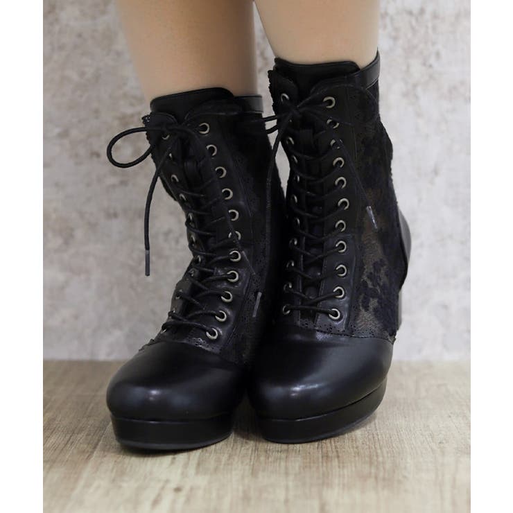 レースアップロングブーツ【期間限定価格】 | axes femme | axes