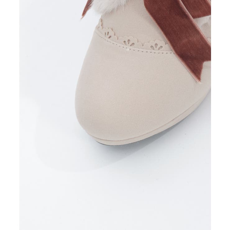 刺繍入り配色ファーブーティー | axes femme | 詳細画像12 