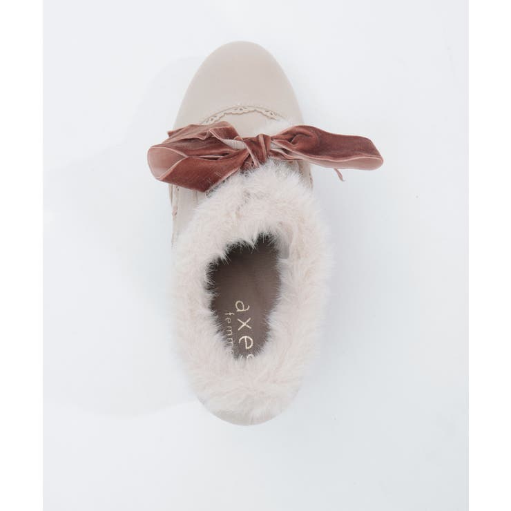 刺繍入り配色ファーブーティー | axes femme | 詳細画像15 