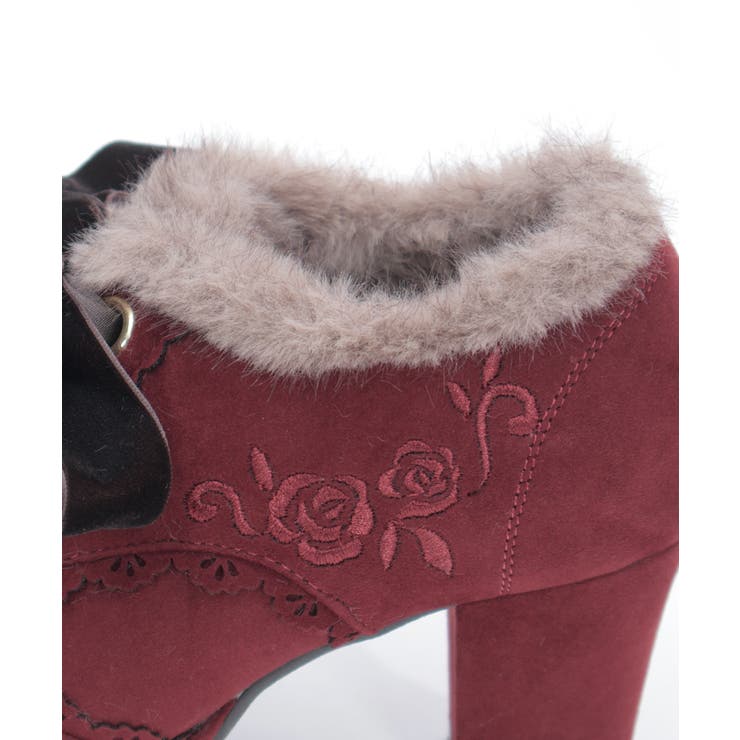 刺繍入り配色ファーブーティー | axes femme | 詳細画像6 
