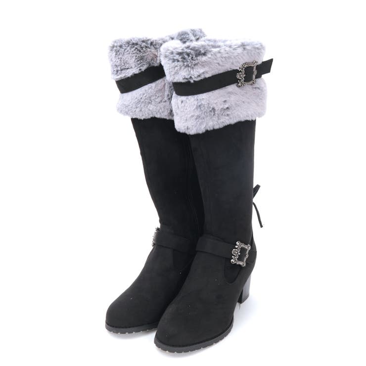 ファー付スエードロングブーツ[品番：IGAW0006911]｜axes femme