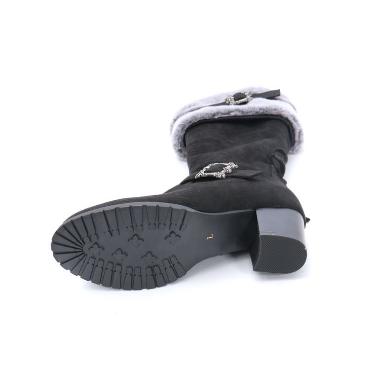 ファー付スエードロングブーツ[品番：IGAW0006911]｜axes femme