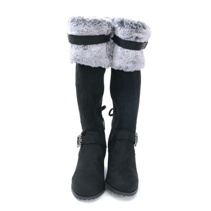 ファー付スエードロングブーツ[品番：IGAW0006911]｜axes femme