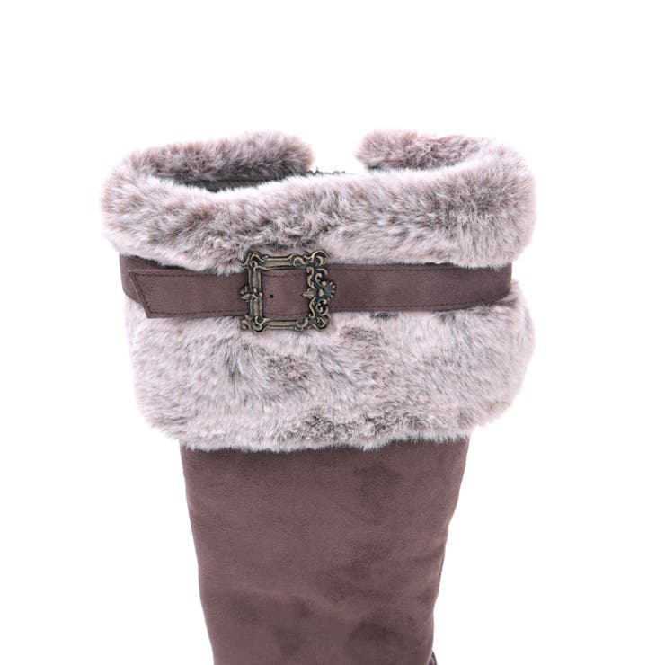 ファー付スエードロングブーツ[品番：IGAW0006911]｜axes femme