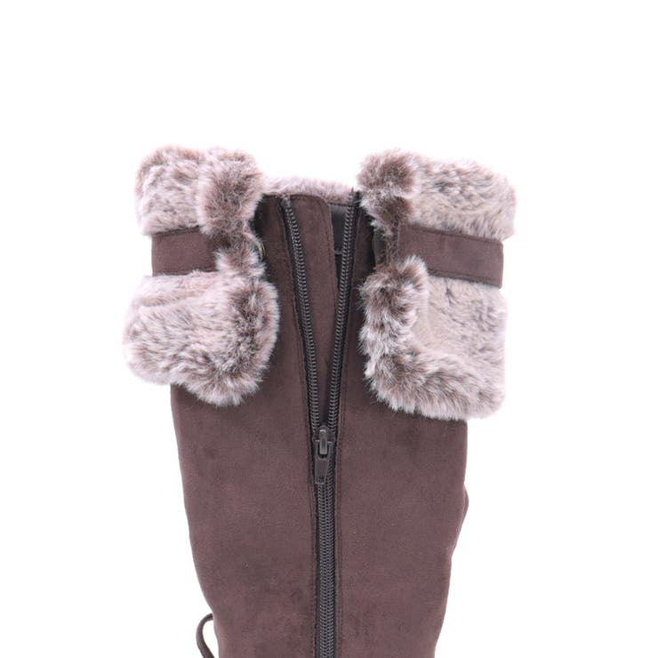 ファー付スエードロングブーツ[品番：IGAW0006911]｜axes femme