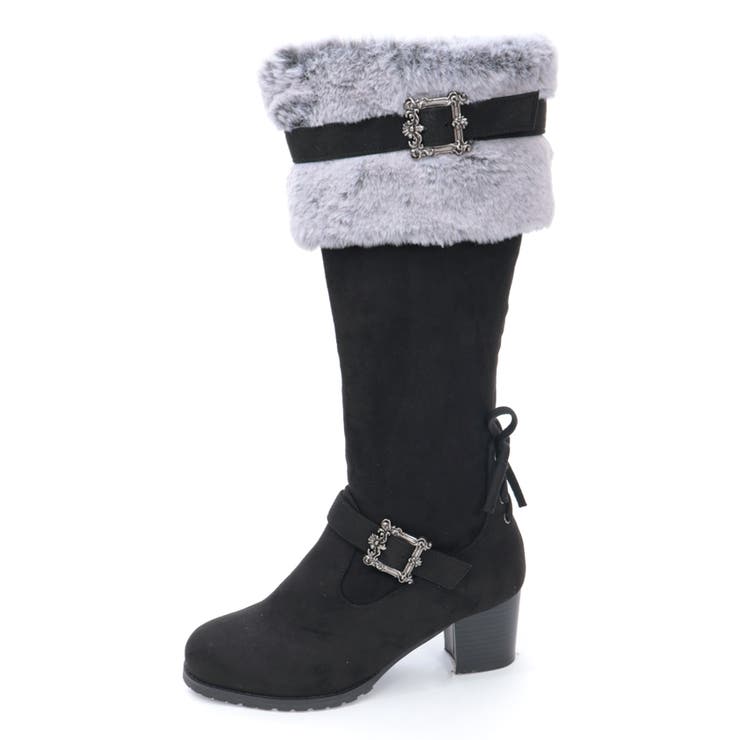 ファー付スエードロングブーツ | axes femme | 詳細画像2 