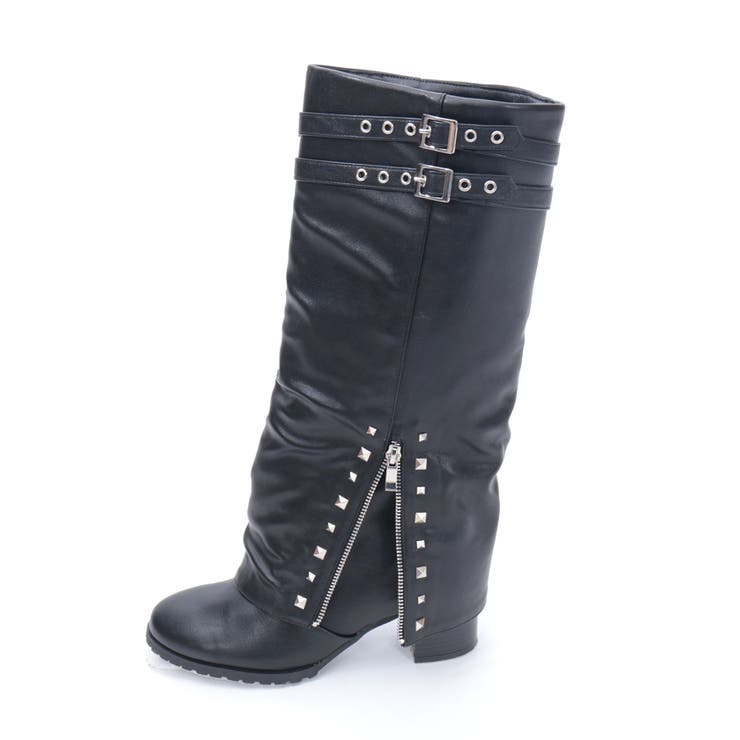 スタッズ付カバーロングブーツ | axes femme | 詳細画像2 