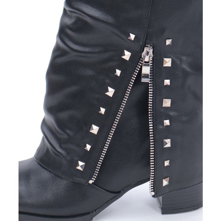 スタッズ付カバーロングブーツ | axes femme | 詳細画像6 