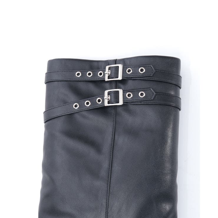 スタッズ付カバーロングブーツ | axes femme | 詳細画像7 