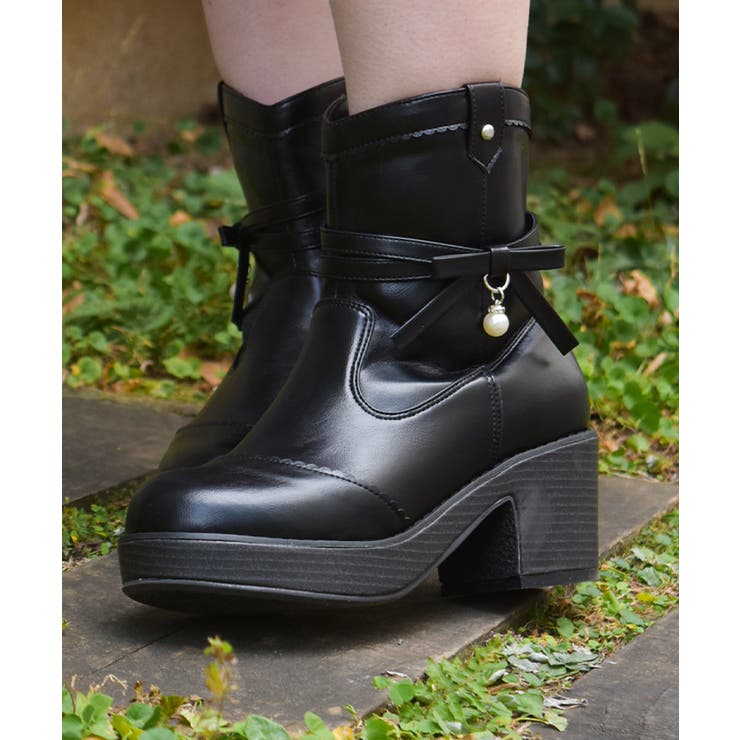 サイドリボンウエスタンブーツ | axes femme | 詳細画像1 