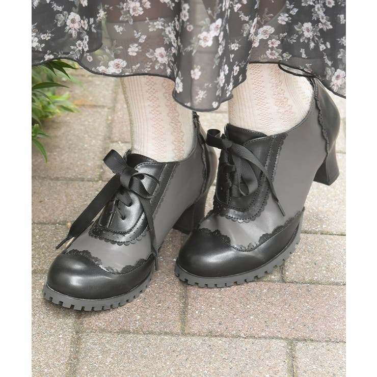 黒 | フリルスカラップブーティー | axes femme