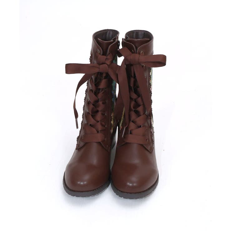 クラシカルレースアップブーツ[品番：IGAW0008354]｜axes femme