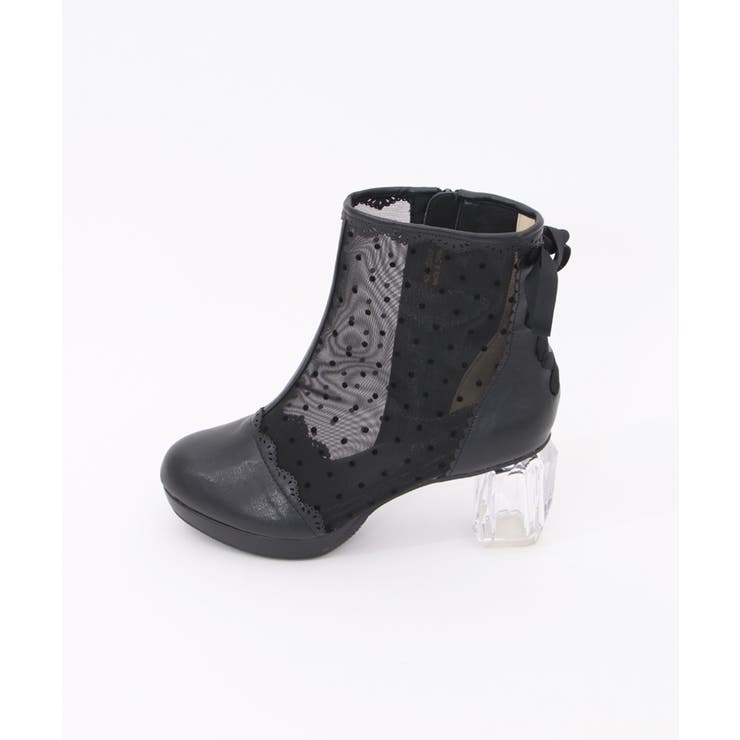 新品未使用タグ付アクシーズファムポエティック　パールヒールショートブーツ　クロS axes femme POETIQUE（アクシーズファムポエティック）の
