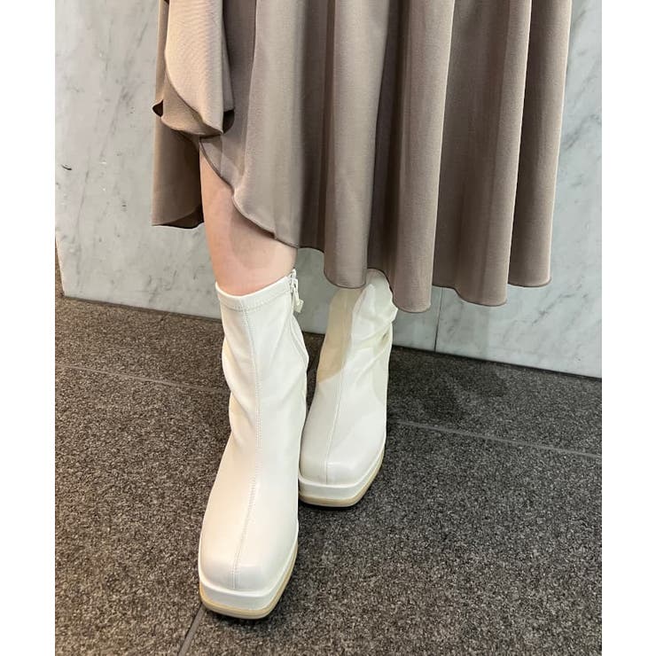 完全新品未開封品 axes femme レースアップ ストレッチ ブーツ レースアップストレッチブーツ[品番：IGAW0003986]｜axes femme