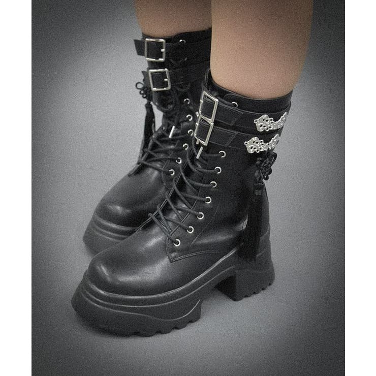 チャイナ釦ブーツ[品番：IGAW0002076]｜axes femme（アクシーズ