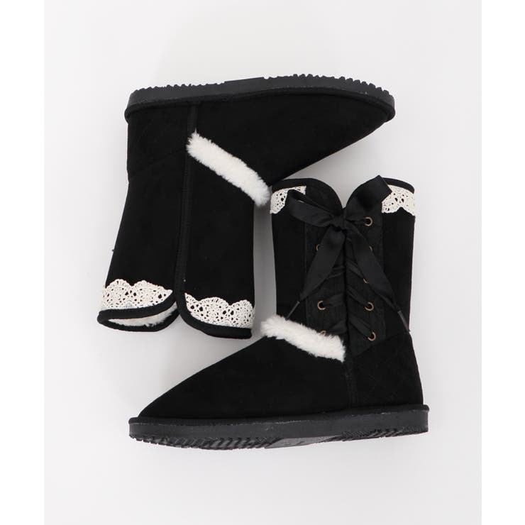 レースアップムートンブーツ[品番：IGAW0000706]｜axes femme