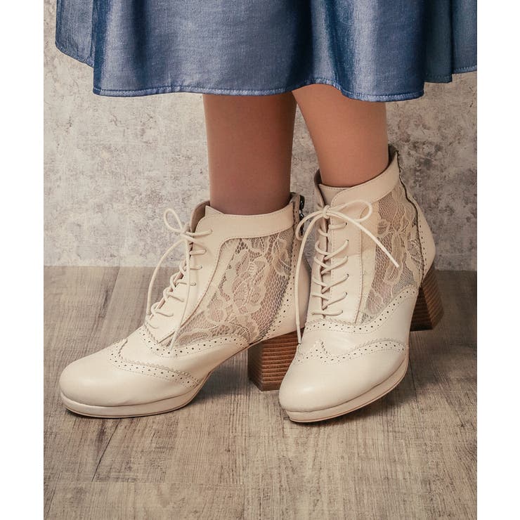 チュールレースアップブーツ[品番：IGAW0001276]｜axes femme