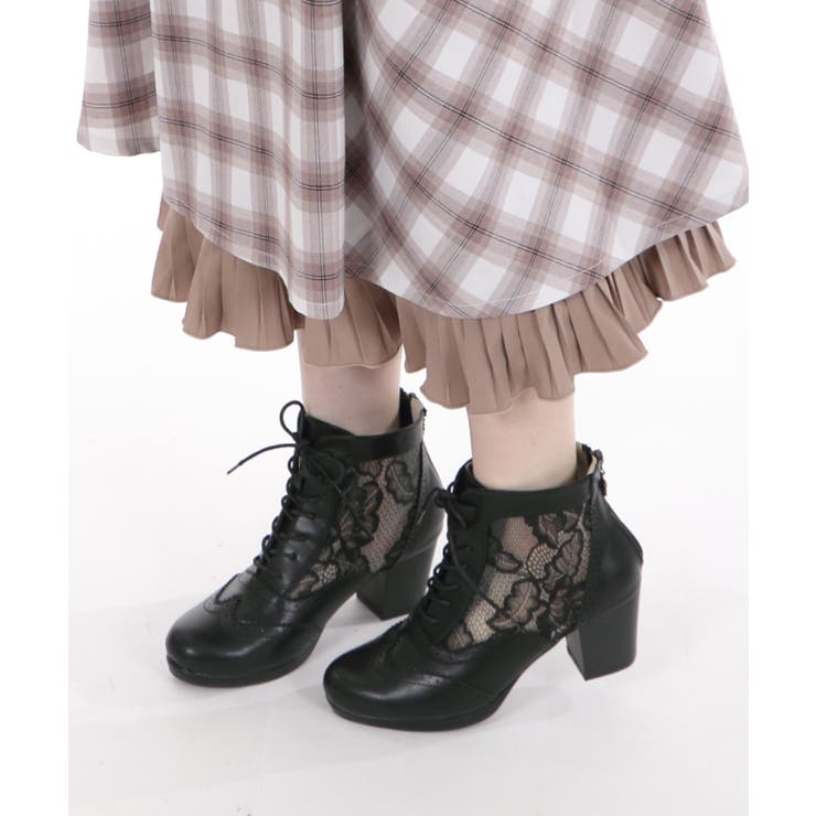 チュールレースアップブーツ[品番：IGAW0001276]｜axes femme