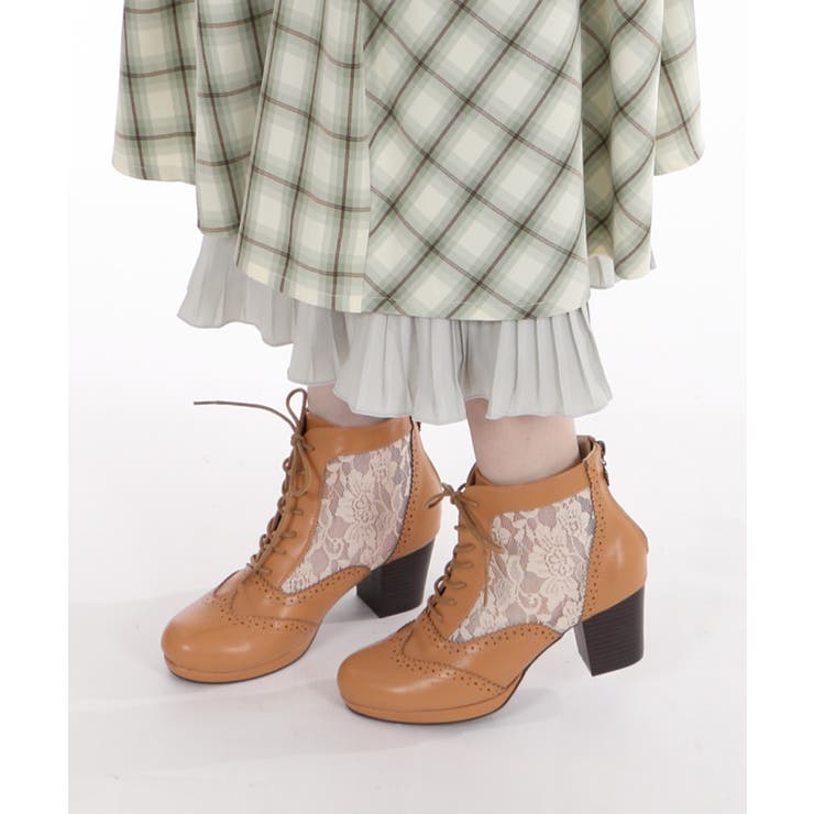 チュールレースアップブーツ[品番：IGAW0001276]｜axes femme